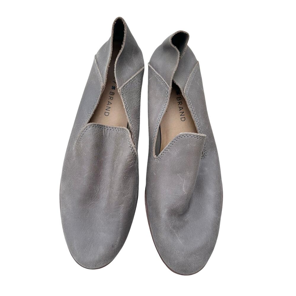 Lucky Leather super soft flats loafers 5.5 6 comfortable taupe dove work shoe